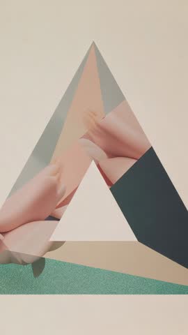 Minimalist Vertical Loop Showing Hand Entering Triangle Overlay, Pinching and Retracting