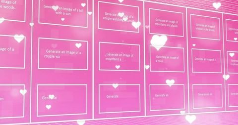 Digital Love Interface with Holographic Text and Floating Hearts - Download Free Stock Images Pikwizard.com