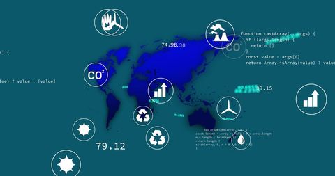 Global Eco Data Analytics and Digital Solutions Concept - Download Free Stock Images Pikwizard.com