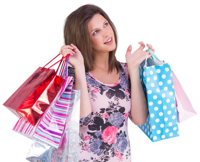 Transparent Background Woman Holding Colorful Shopping Bags - Download Free Stock Videos Pikwizard.com