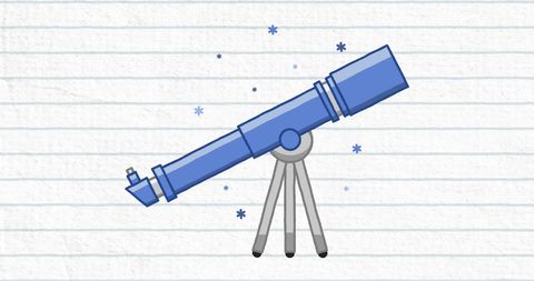 Digital Illustration of Blue Telescope on Textured Background - Download Free Stock Images Pikwizard.com