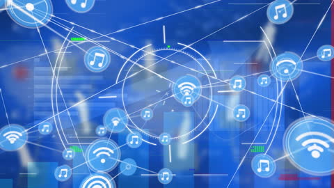 Digital Transformation in Music Technology Network Concept