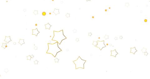 Falling Stars on Bright White Background for Celebrations
