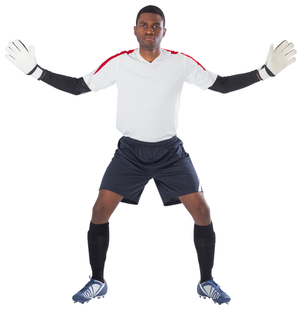 Transparent Isolated Motivated Goalkeeper Holding Armsprepared to Catch Ball - Download Free Stock Videos Pikwizard.com