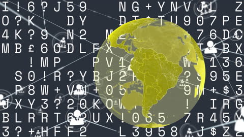 Dynamic Global Network with Digital Symbols and Earth Hologram