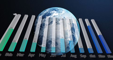 Digital Infographic on Global Data Over Planet Earth - Download Free Stock Images Pikwizard.com