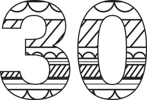 decorative patterned number 30 on transparent background - Download Free Stock Videos Pikwizard.com
