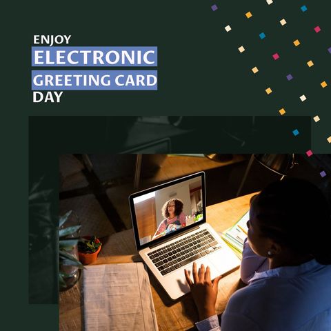 Celebrating Electronic Greeting Card Day - Download Free Stock Templates Pikwizard.com
