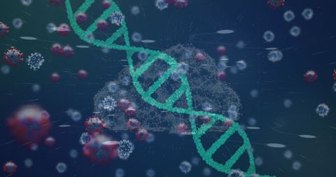 Digital DNA Visualization on Technological Interface - Download Free Stock Images Pikwizard.com