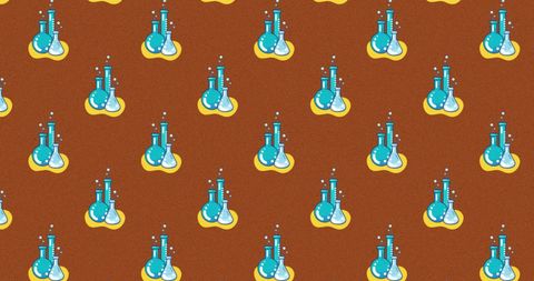 seamless chemistry laboratory icons on brown background - Download Free Stock Images Pikwizard.com