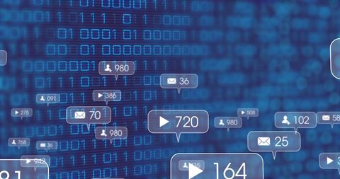 Digital Communications and Binary Code Composition - Download Free Stock Images Pikwizard.com