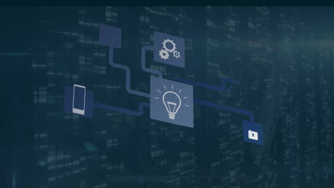 Futuristic Technology Network Illustration with Digital Connections