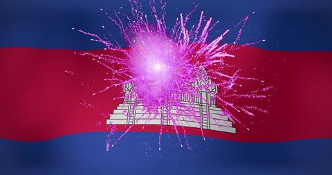 fireworks bursting over cambodia national flag - Download Free Stock Images Pikwizard.com
