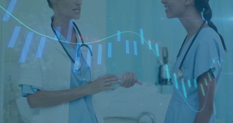 Medical Professionals Analyzing Data Overlay for Advanced Healthcare