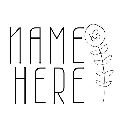 Minimalist Personalized Branding Design With Elegant Flower - Download Free Stock Templates Pikwizard.com