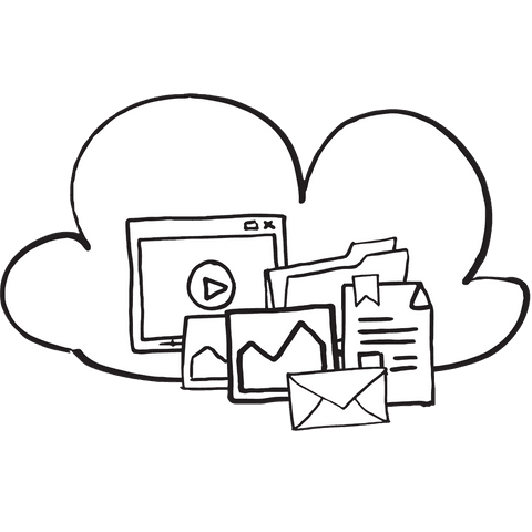 cloud computing with documents on transparent background illustration - Download Free Stock Videos Pikwizard.com
