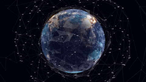 Digital Connections Overlaying Globe for Global Networking Concept