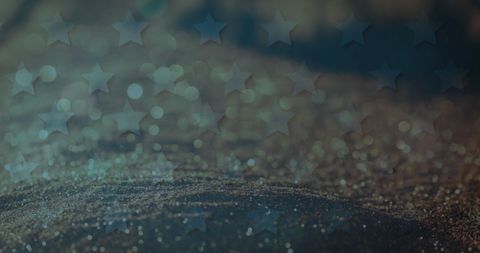American flag stars over sparkling sand depicting patriotism