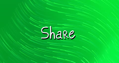Abstract Green Swirl with Share Text Animation