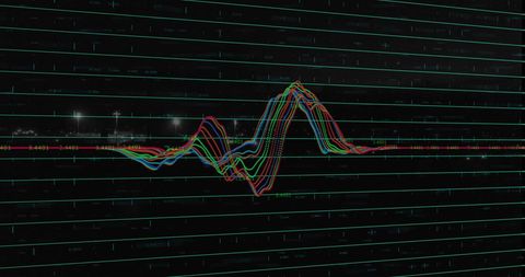 Futuristic Data Visualization Oscillation Concept - Download Free Stock Images Pikwizard.com