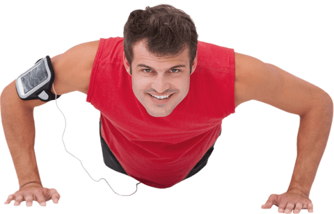 Transparent Fit Man Doing Push-ups in Sportswear - Download Free Stock Videos Pikwizard.com