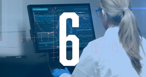 Scientist Analyzing Data with Countdown Animation