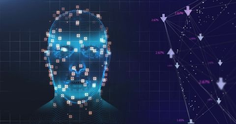 Digital Interface Analyzing Virtual Human - Download Free Stock Images Pikwizard.com