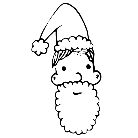 Cheerful transparent santa claus celebrating christmas