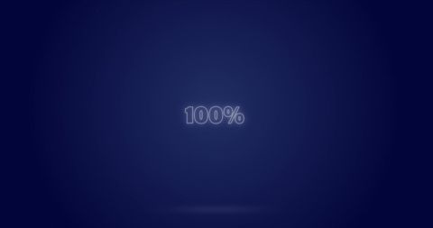 Glowing 100 Percent Text on Dark Blue Background - Download Free Stock Images Pikwizard.com