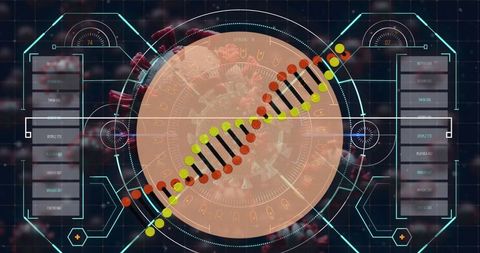 DNA Strand Amidst Digitally Enhanced Virus Interface