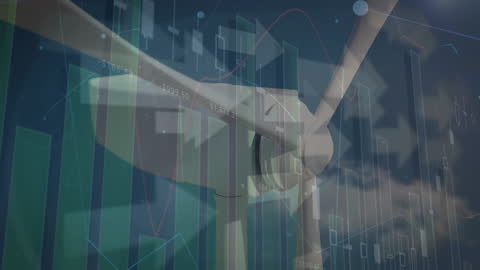 Digital Data Connections with Wind Turbine Overlay