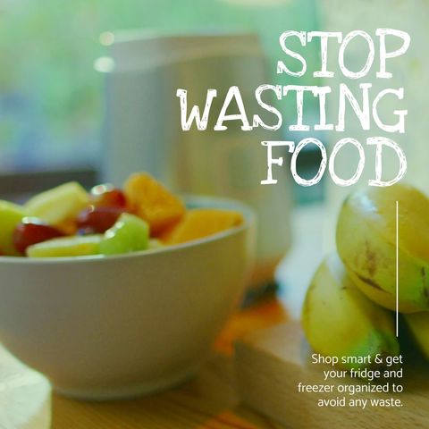 stop food waste with fresh fruit bowl focus - Download Free Stock Templates Pikwizard.com