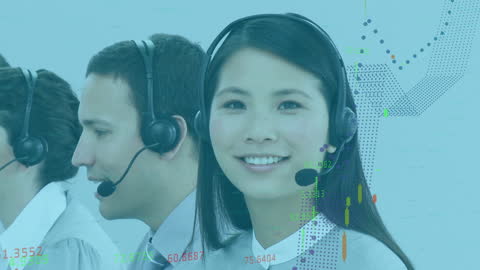 Global Customer Service Operators with Data Visualization