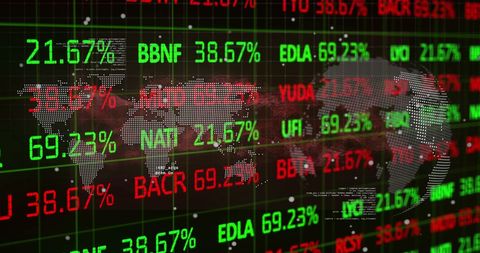 Financial Data with World Map Overlay Illustrating Global Business Trends - Download Free Stock Images Pikwizard.com