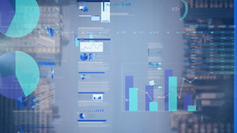 Digital Graphs and Modern Buildings Compositing Business Data