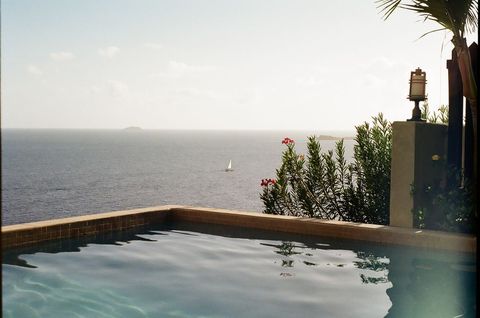 Tranquil ocean view from luxurious infinity pool