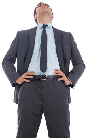 confident businessman in suit with arrogant pose on transparent background - Download Free Stock Videos Pikwizard.com