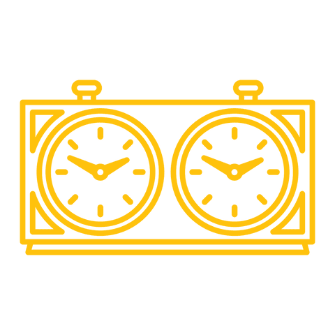 yellow chess clock vector illustration on transparent background - Download Free Stock Videos Pikwizard.com