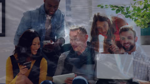 Diverse Business Team Using Technology with Global Data Concept