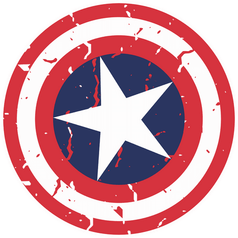 distressed vintage shield with star and red-white rings on a transparent background - Download Free Stock Videos Pikwizard.com