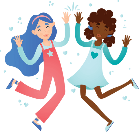 Diverse Girls Dancing on Transparent Background Illustration - Download Free Stock Videos Pikwizard.com