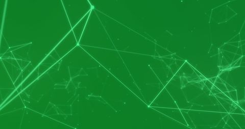 Abstract Digital Network with Connected Lines on Green Background - Download Free Stock Images Pikwizard.com