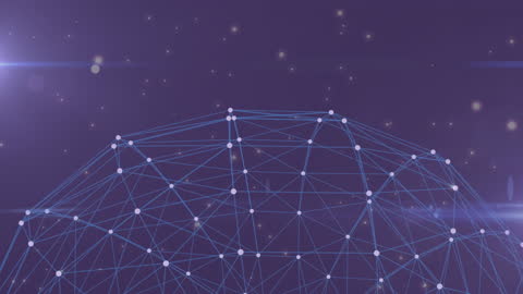 Abstract Digital Globe with Connecting Lines and Nodes