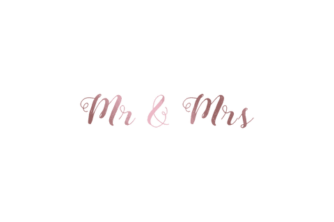 transparent mr and mrs wedding typography with rose gold gradient - Download Free Stock Videos Pikwizard.com