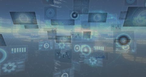 Futuristic Data Interfaces Displaying Worldwide Network - Download Free Stock Images Pikwizard.com