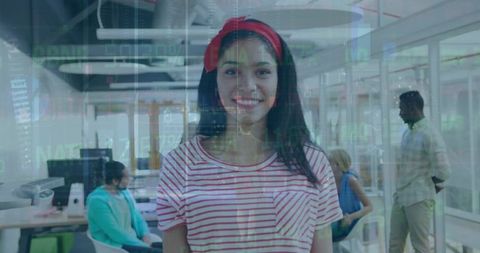 Inspired Diverse Team Collaborating in Modern Tech Workspace