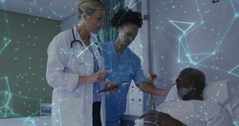 Healthcare professionals analyzing digital patient data for optimal care