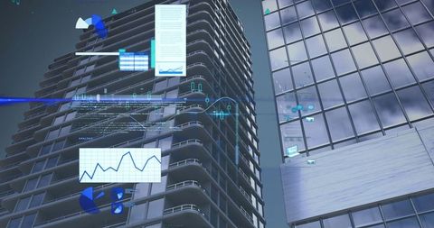 Digital data analytics on urban skyscrapers