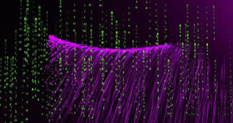 Binary Code and Fiber Optics Symbolizing Digital Communication - Download Free Stock Images Pikwizard.com