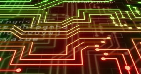 Futuristic Neon Circuit Board Design - Download Free Stock Images Pikwizard.com